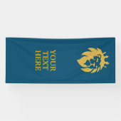 Löwe mit Krone - Goldstil 1 Banner (Horizontal)