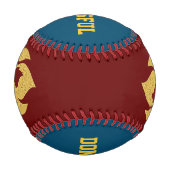 Löwe mit Krone - Goldstil 1 Baseball (Vorderseite)