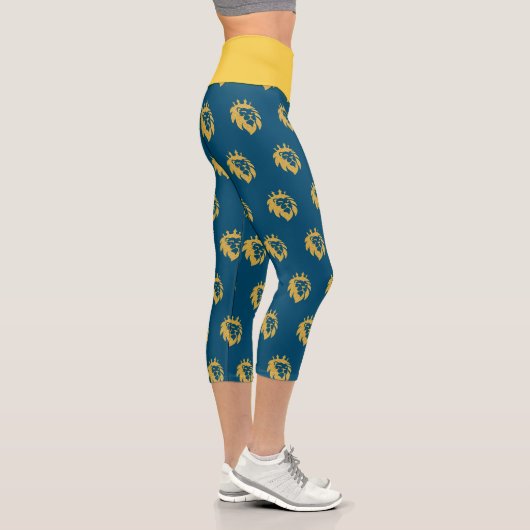 Löwe mit Krone - Goldstil 1 Capri Leggings (Rechts)
