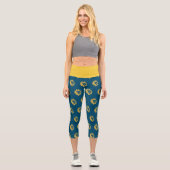 Löwe mit Krone - Goldstil 1 Capri Leggings (Vorderseite)