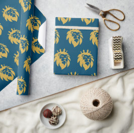 Löwe mit Krone - Goldstil 1 Geschenkpapier