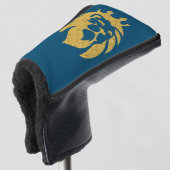 Löwe mit Krone - Goldstil 1 Golf Headcover (3/4 Vorderseite)