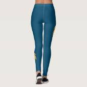 Löwe mit Krone - Goldstil 1 Leggings (Rückseite)