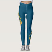 Löwe mit Krone - Goldstil 1 Leggings (Vorderseite)
