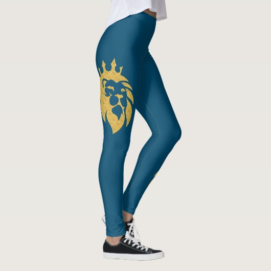 Löwe mit Krone - Goldstil 1 Leggings (Rechts)