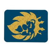 Löwe mit Krone - Goldstil 1 Magnet (Horizontal)