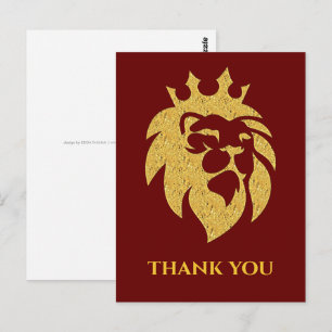Löwe mit Krone - Goldstil 1 Postkarte