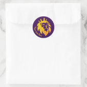 Löwe mit Krone - Goldstil 1 Runder Aufkleber (Tasche)