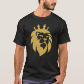 Löwe mit Krone - Goldstil 1 T-Shirt (Vorderseite)