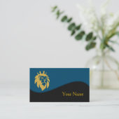 Löwe mit Krone - Goldstil 1 Visitenkarte (Stehend Vorderseite)