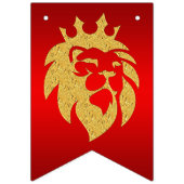 Löwe mit Krone - Goldstil 1 Wimpelkette (Dritte Fahne)