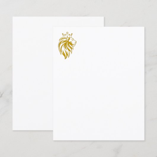 Löwe mit Krone - Goldstil 2 (Vorne/Hinten)