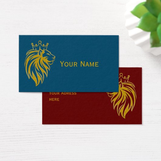 Löwe mit Krone - Goldstil 2 (Schreibtisch)