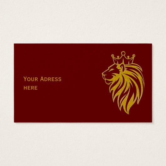 Löwe mit Krone - Goldstil 2 (Rückseite)