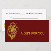 Löwe mit Krone - Goldstil 2 (Vorne/Hinten)