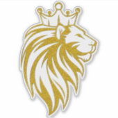Löwe mit Krone - Goldstil 2 Aufkleber (Vorderseite)