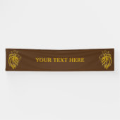 Löwe mit Krone - Goldstil 2 Banner (Horizontal)