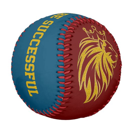 Löwe mit Krone - Goldstil 2 Baseball (Schrägansicht)
