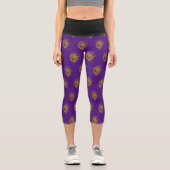 Löwe mit Krone - Goldstil 2 Capri Leggings (Vorderseite)