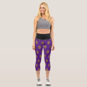 Löwe mit Krone - Goldstil 2 Capri Leggings (Vorderseite)
