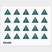 Löwe mit Krone - Goldstil 2 Dreieckiger Aufkleber (Blatt)