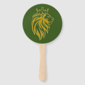 Löwe mit Krone - Goldstil 2 Fächer (Vorderseite)