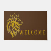Löwe mit Krone - Goldstil 2 Fußmatte (Vorderseite)