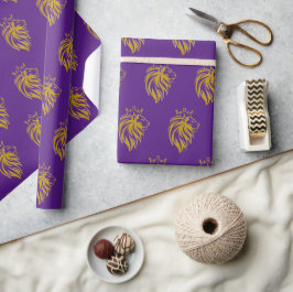 Löwe mit Krone - Goldstil 2 Geschenkpapier
