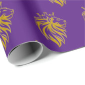 Löwe mit Krone - Goldstil 2 Geschenkpapier (Rolleneckpunkt)