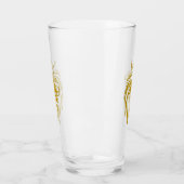 Löwe mit Krone - Goldstil 2 Glas (Links)