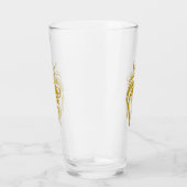 Löwe mit Krone - Goldstil 2 Glas (Rechts)