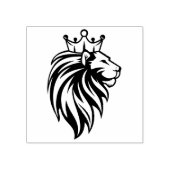 Löwe mit Krone - Goldstil 2 Gummistempel (Prägung)