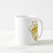 Löwe mit Krone - Goldstil 2 Kaffeetasse (VorderseiteRechts)