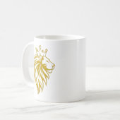 Löwe mit Krone - Goldstil 2 Kaffeetasse (Vorderseite Links)
