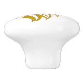 Löwe mit Krone - Goldstil 2 Keramikknauf (Seitenansicht)