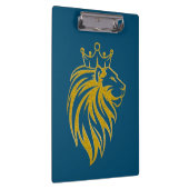 Löwe mit Krone - Goldstil 2 Klemmbrett (Rechts)