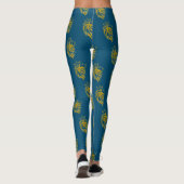 Löwe mit Krone - Goldstil 2 Leggings (Rückseite)