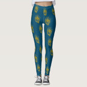 Löwe mit Krone - Goldstil 2 Leggings (Vorderseite)