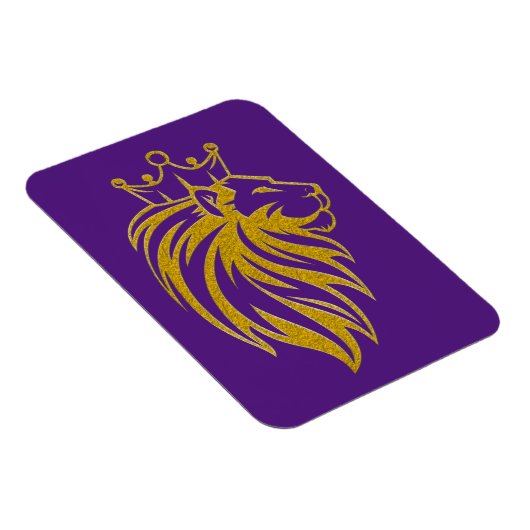 Löwe mit Krone - Goldstil 2 Magnet (Rechte Seite)