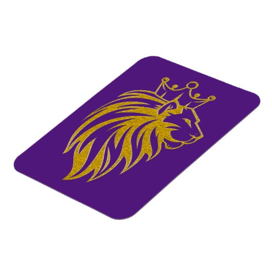 Löwe mit Krone - Goldstil 2 Magnet (Linke Seite)