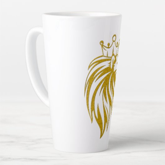 Löwe mit Krone - Goldstil 2 Milchtasse (Linke Ecke)