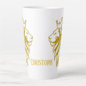 Löwe mit Krone - Goldstil 2 Milchtasse (Vorderseite)