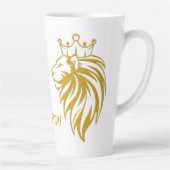 Löwe mit Krone - Goldstil 2 Milchtasse (Rechts)
