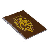 Löwe mit Krone - Goldstil 2 Notizblock (Rechte Seite)