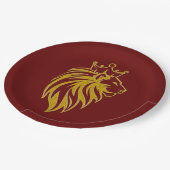 Löwe mit Krone - Goldstil 2 Pappteller (Schrägansicht)