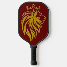 Löwe mit Krone - Goldstil 2 Pickleball Schläger