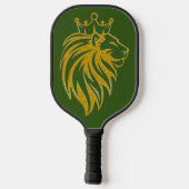 Löwe mit Krone - Goldstil 2 Pickleball Schläger (Rückseite)
