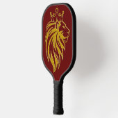 Löwe mit Krone - Goldstil 2 Pickleball Schläger (Links)
