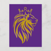 Löwe mit Krone - Goldstil 2 Postkarte (Vorderseite)