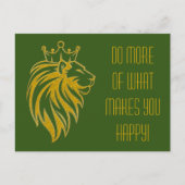 Löwe mit Krone - Goldstil 2 Postkarte (Vorderseite)